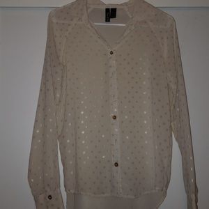 Gold Polka Dot Blouse